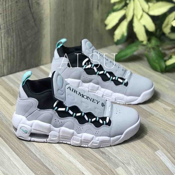 Nike Air More Money GS Wolf Grey Kids AUTHENTIC - Picture 2 of 8